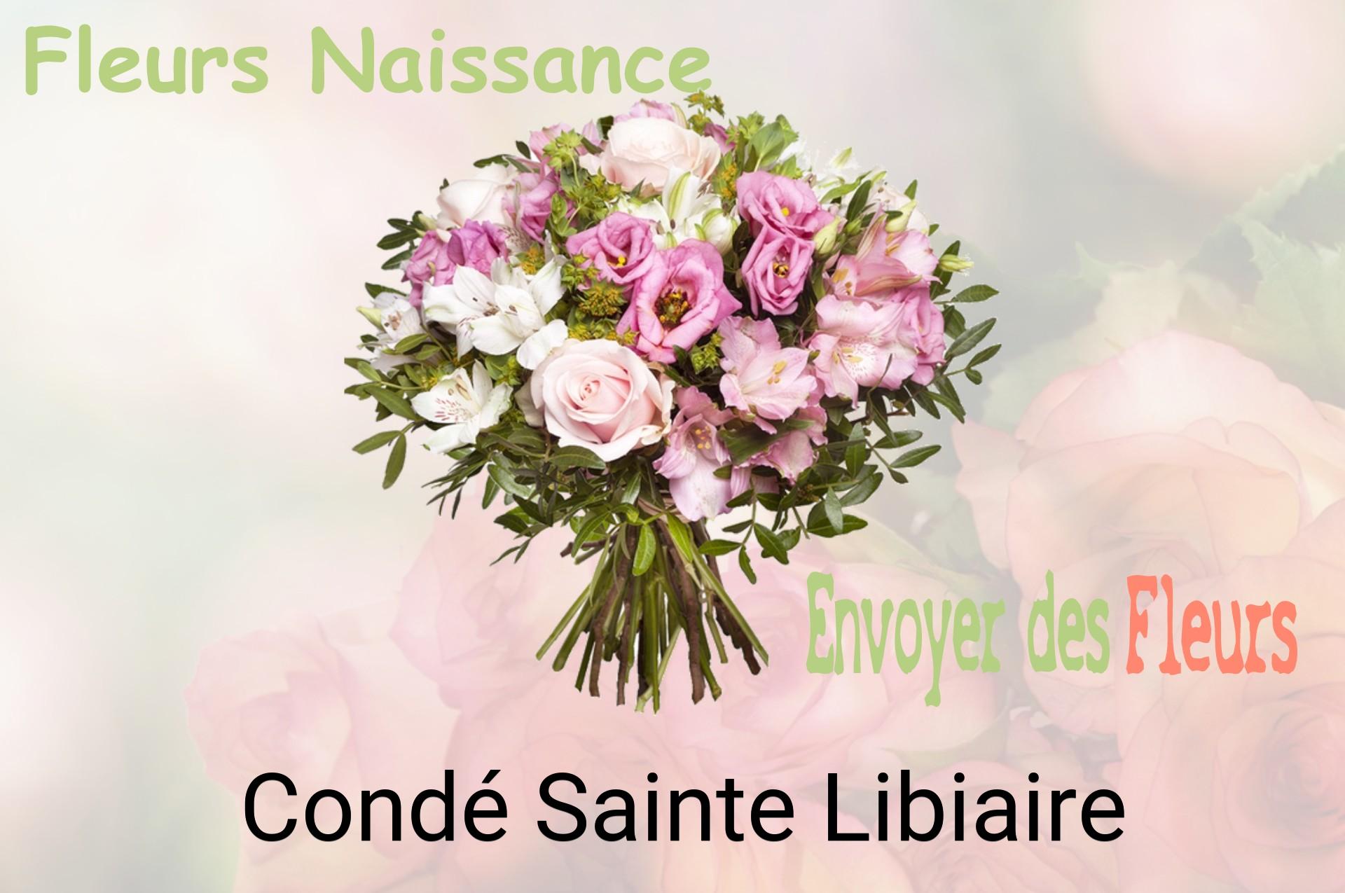 Bouquet de fleurs de naissance livré à Condé-Sainte-Libiaire