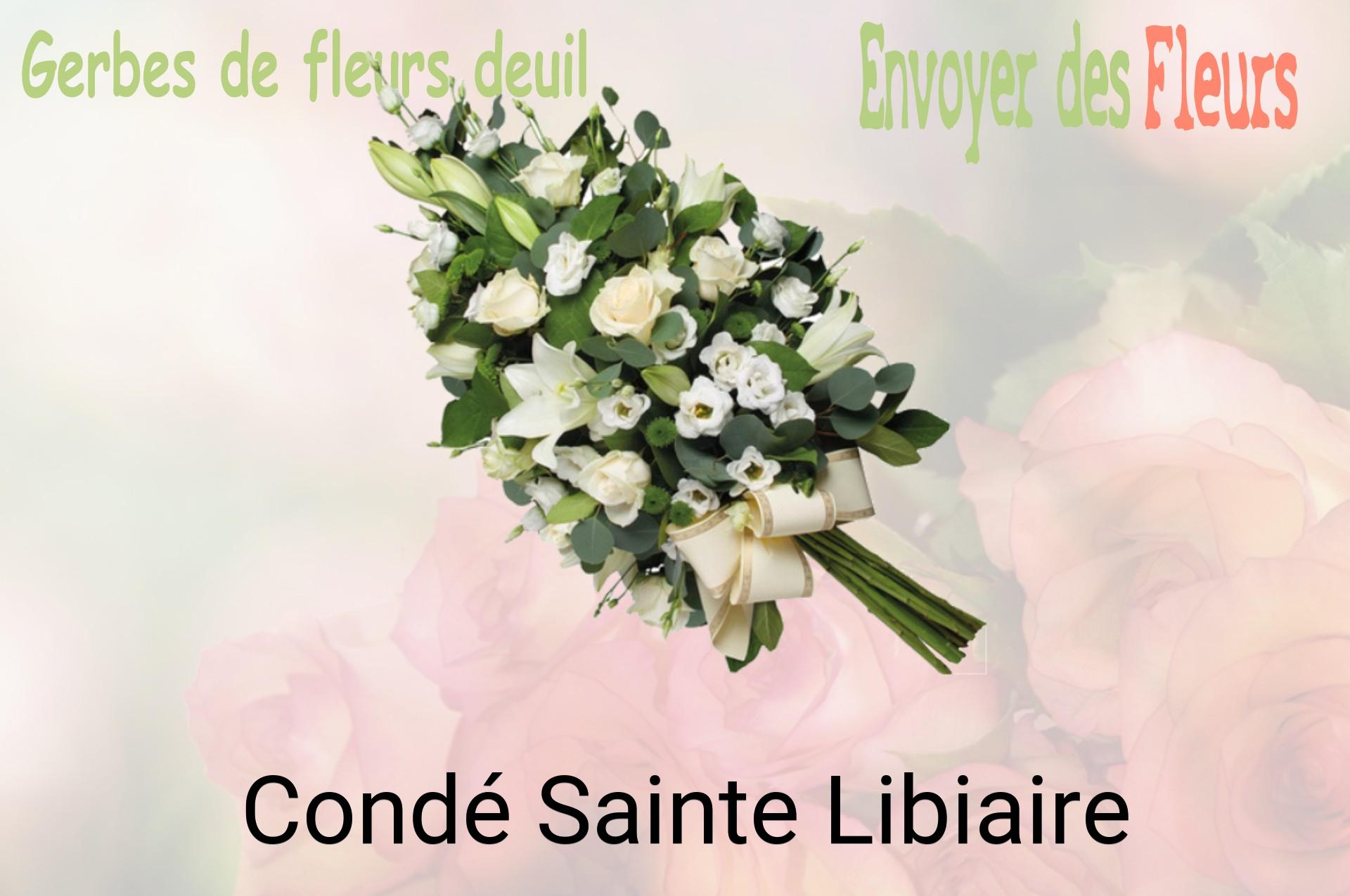 Gerbe de fleurs de deuil livrée à Condé-Sainte-Libiaire